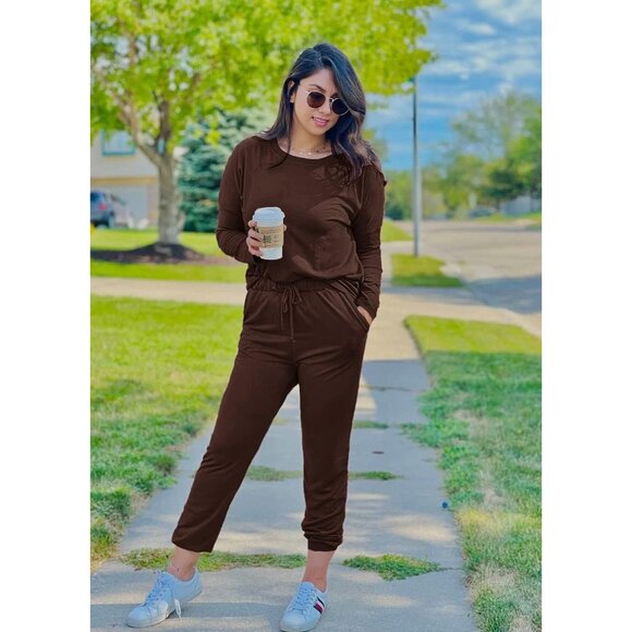 Versatile 2-Piece Jogger Set: Cozy Long Sleeve Top and High Waisted Pants, 3XL - Picture 5 of 5